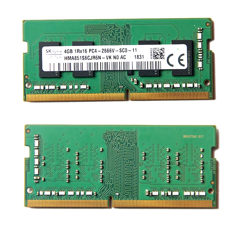 Memória do portátil do ddr4 de sk hynix ddr4 ram 4gb 1rx16 PC4-2666V-SC0-11 ddr4 4gb 2666mhz