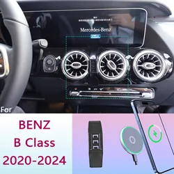 For Mercedes Benz B180 B200 W247 2020-2024 Magnetic Phone Holder 15W Wireless Charging Phone Stand MagSafe Phone Support Custom