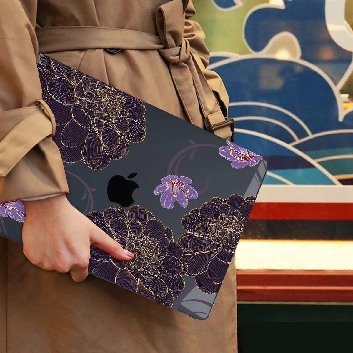 Elegant Flowers Compatible with 2022 2021 2020 MacBook Air 15 M2 13 Case M1 A2337 A2179 A1932 A2681 Pro 13 14 16 2023 M2 A2338