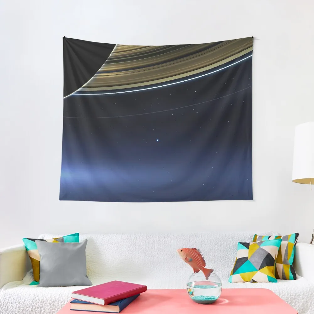 

Pale Blue Dot — NASA Cassini, Saturn [HQ-quality] Tapestry Home Supplies Wall Decor Aesthetic Room Decor Tapestry