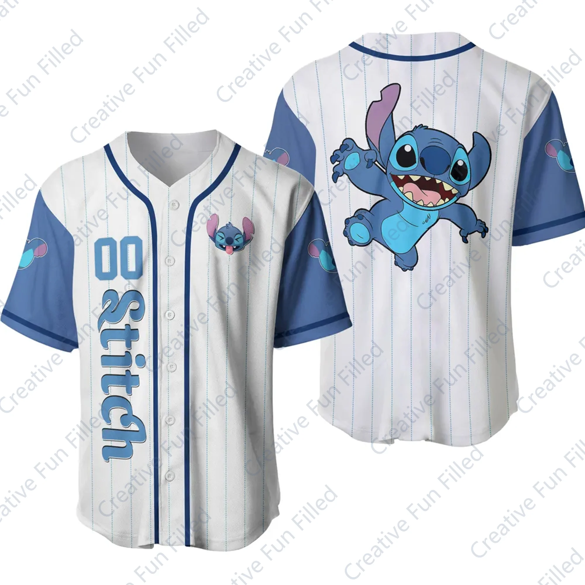 Disney Vintage Oversized Baseball Jersey for Kid, Lilo and Stitch Shirt, Gift for Sport, New Summer, 2024