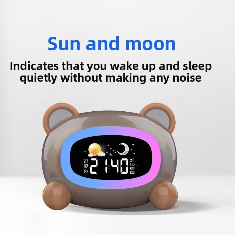 Kids Bunny Alarm Clock, Sleep Training Wake Up Lights for Toddlers Children's Day Gifts