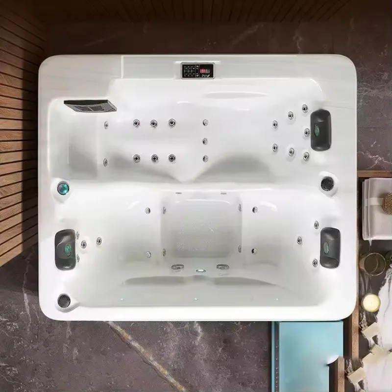New Design Modern Acrylic Whirlpool Bathtub 3 Person Outdoor Spa Pool Massage Hottub For Villa & Hotel Use