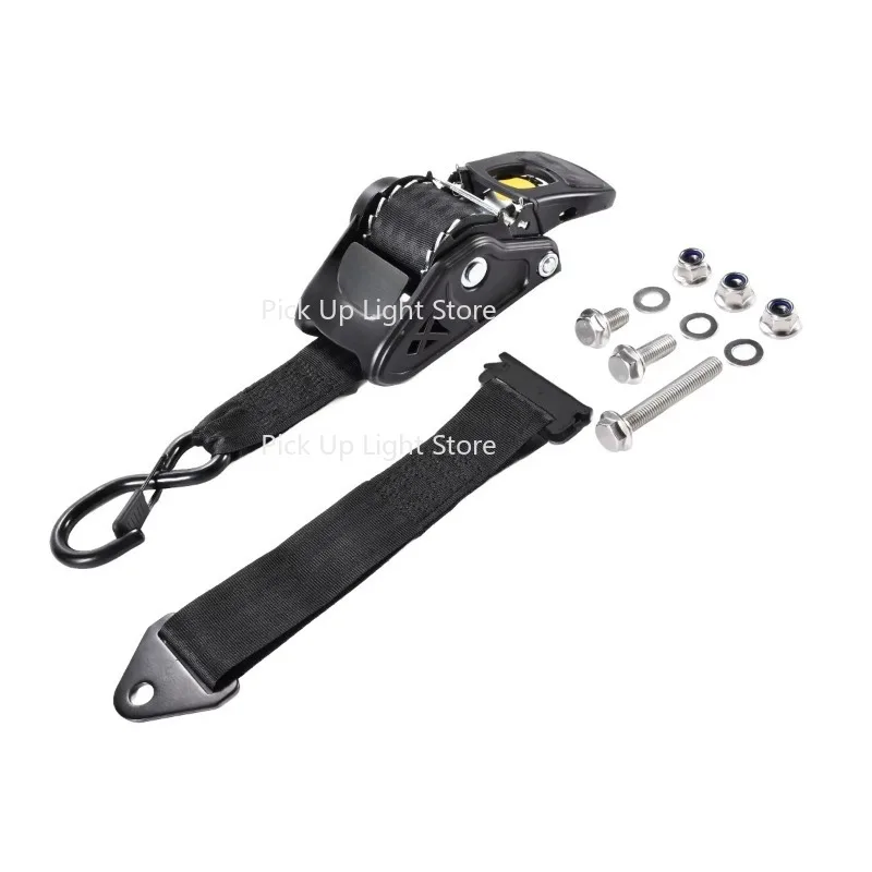 

Ultimate 2" Bolt-on Retractable Ratchet Strap Transom Trailer Marine Tie Down Strap with E Track Adapter Strap