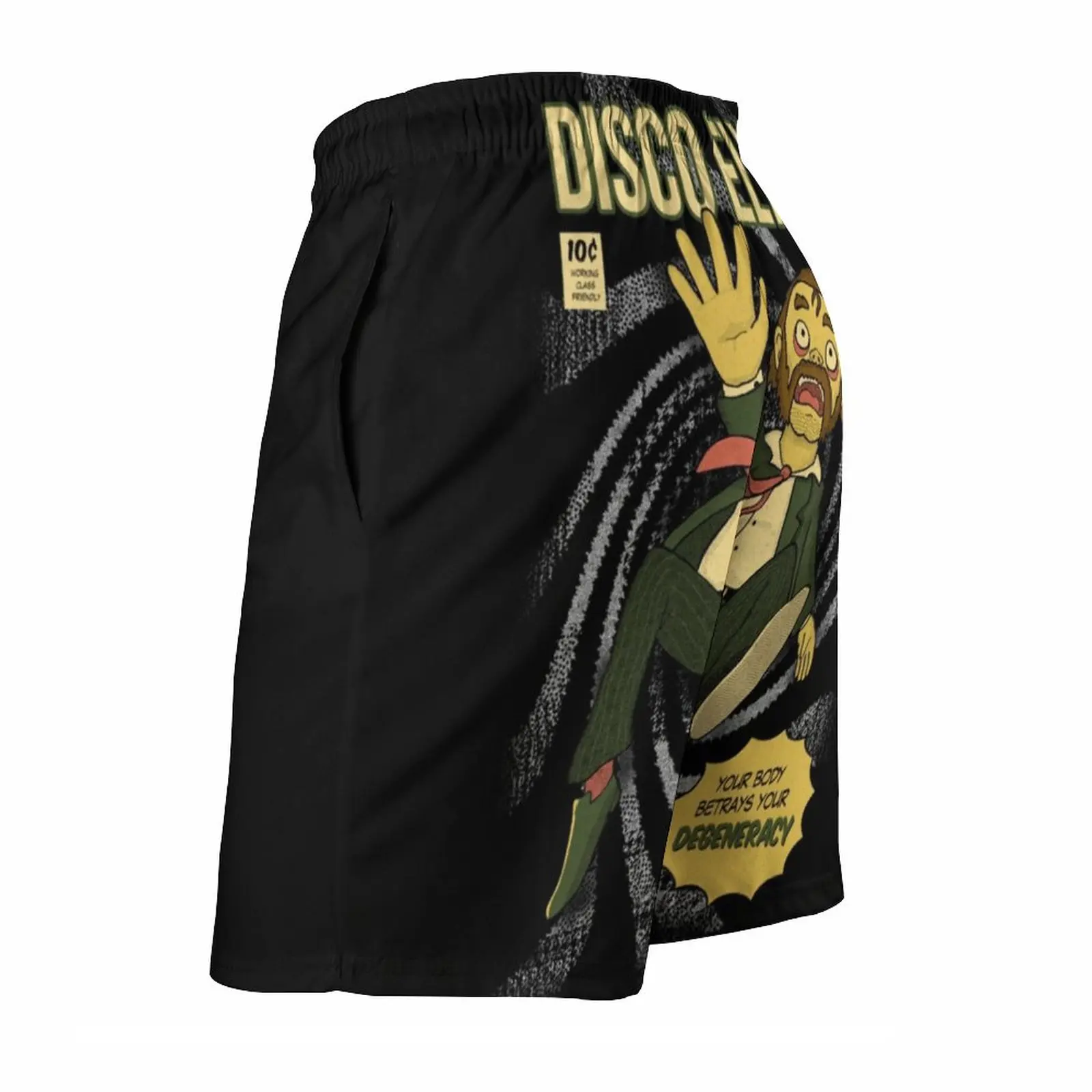 Disco Elysium - Comic Style Board Shorts Game Intellect Fanart Videogame Computer Beach Shorts Drawstring Funny Swim Trunks Gift