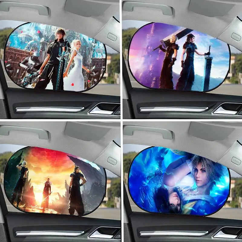 

F-Final F-Fantasy Car Sun Shade UV Protection Electrostatic Adsorption Car Window Sunshade For Kids Outdoor Sunscreen