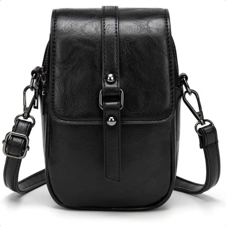 

myfriday Crossbody Phone Bag for Women Small PU Leather Shoulder Purse and Handbag with TasselRivet Decoration