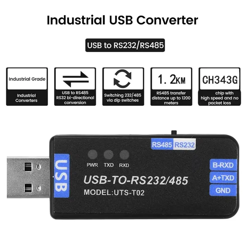 5X USB إلى RS485/RS232 وحدة الاتصالات ثنائية الاتجاه نصف مزدوجة الخط التسلسلي محول وحدة الاتصالات