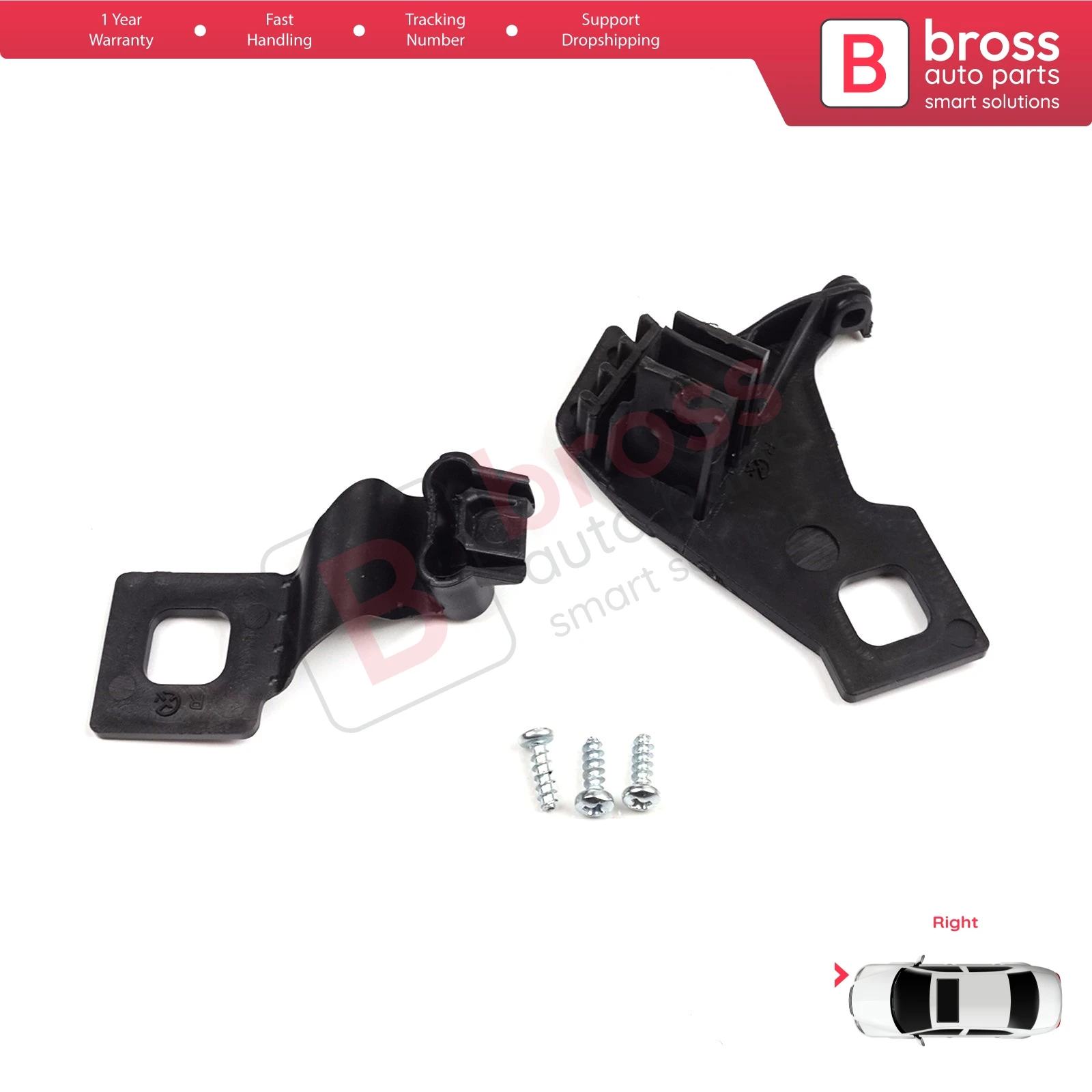 BHL539 Car Headlight Housing Repair Mount Bracket Tab Clips Kit Right Side for Audi A4 RS4 8K2 B8.5 A5 S5 RS5 B8.5 8T0998122B