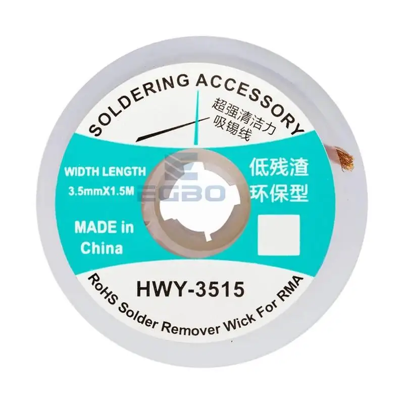 Multi-Size Desoldering Braid (1.5mm/2mm/2.5mm/3mm/3.5mm): Flux-Infused for Welding Tin Repair
