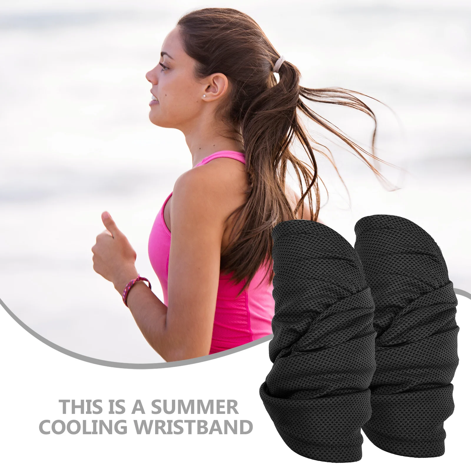 2 pçs pulseiras esportivas absorvente de suor respirável cinta de pulso resfriamento capas de pulso para exercício ao ar livre fitness correndo yoga