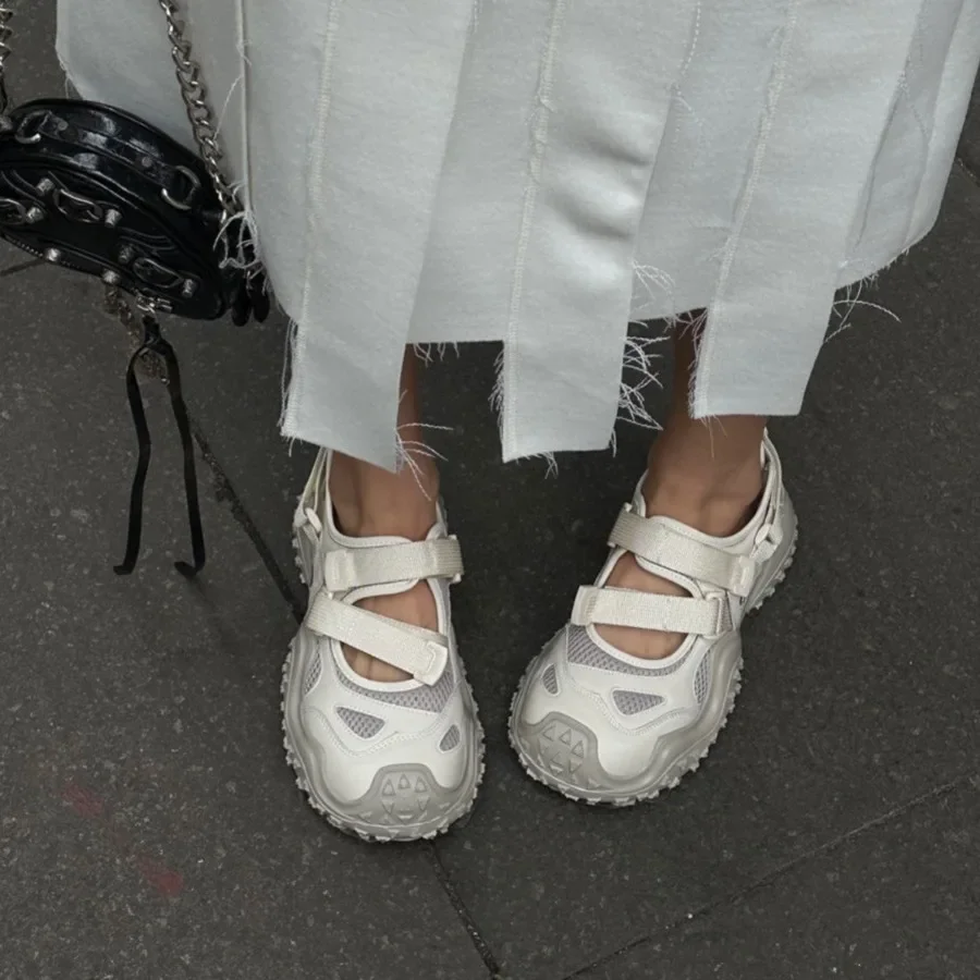 Autumn Chunky Women Sports Sandals Shoes Fashion Shallow Platform Sneakers Ladies Casual Flats Outdoor Mary Jane Shoe Footwear