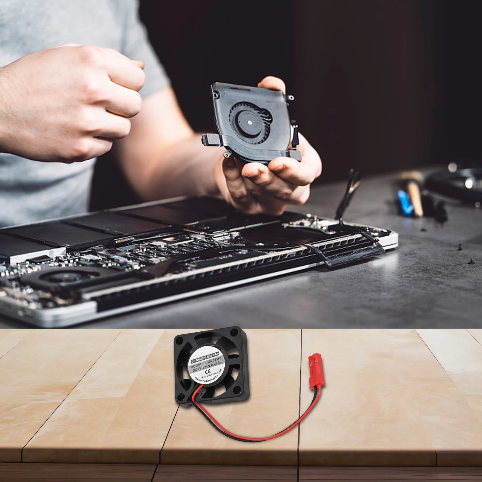 

30 Thousand Hours Lifespan Fan Cooling Solution 30x30x7 Mm 5V Cooling Fan Long-lasting Lifespan Optimal Cooling