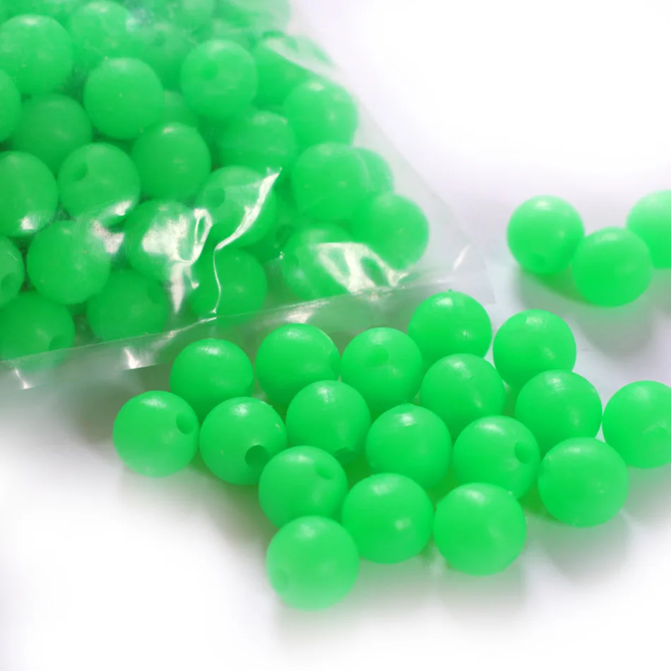 1000pcs/lot Hard or Soft EPS Foam Ball 3mm-14mm Luminous Fishing Beads Bobber Glowing Stopper Fishing Float Hook Lure Tackle