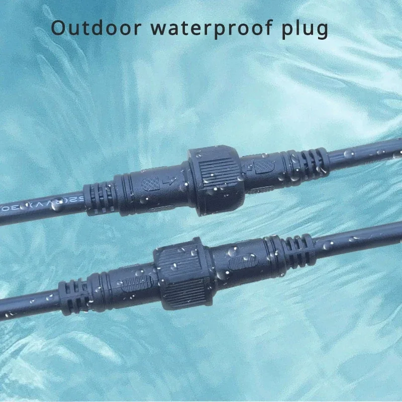 1/5Pair 2 3 4 5 6Pin 0.3/0.5/0.75/1.0/1.5/2.5sq Waterproof Male Female Cable Conn Plug Butt Extension Line Outdoor LED Wire IP67