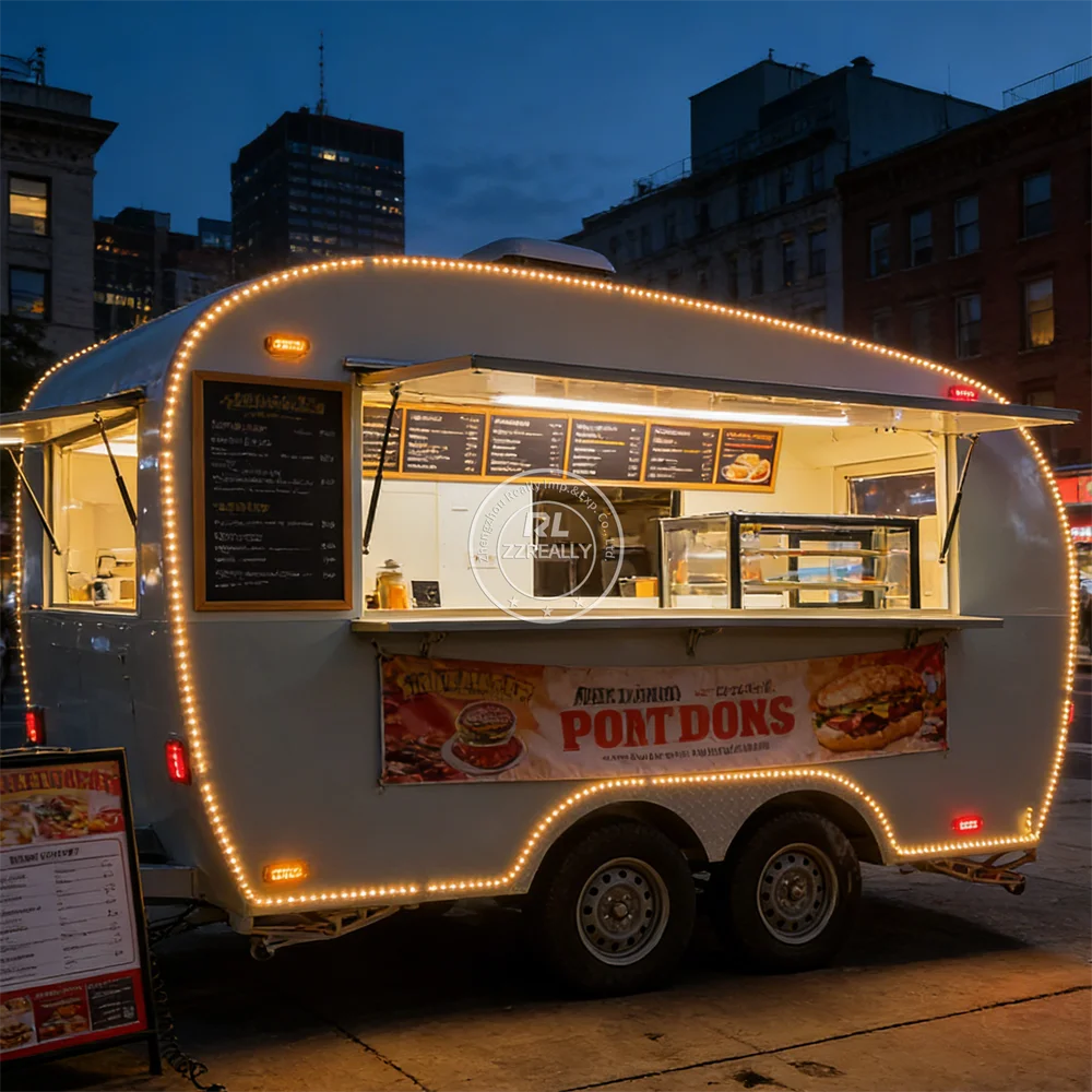 

Professional Juice Smoothie Beverage Food Truck Mobile Drink Catering Food Trailer with Kitchen Equipment