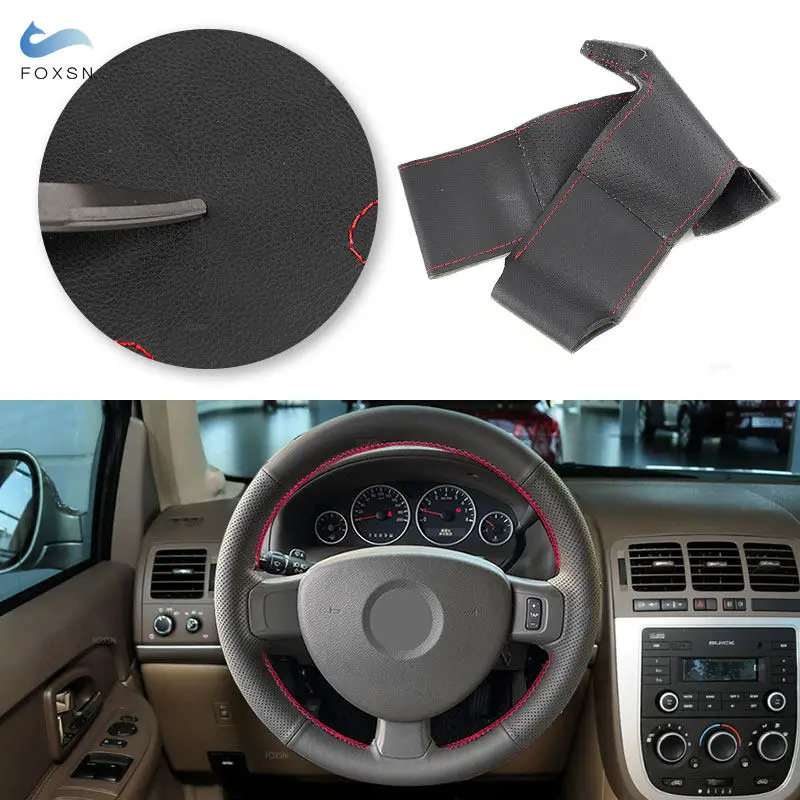 Car Interior Accessories Steering Wheel Cover Perforated Leather Trim For Buick GL8 2006 2007 2008 2009 2010 2011 2012 2013 2014