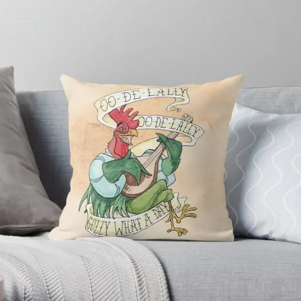 

Alan A Dale Rooster Oo De Lally Golly Printing Throw Pillow Cover Comfort Waist Cushion Office Pillows not include One Side