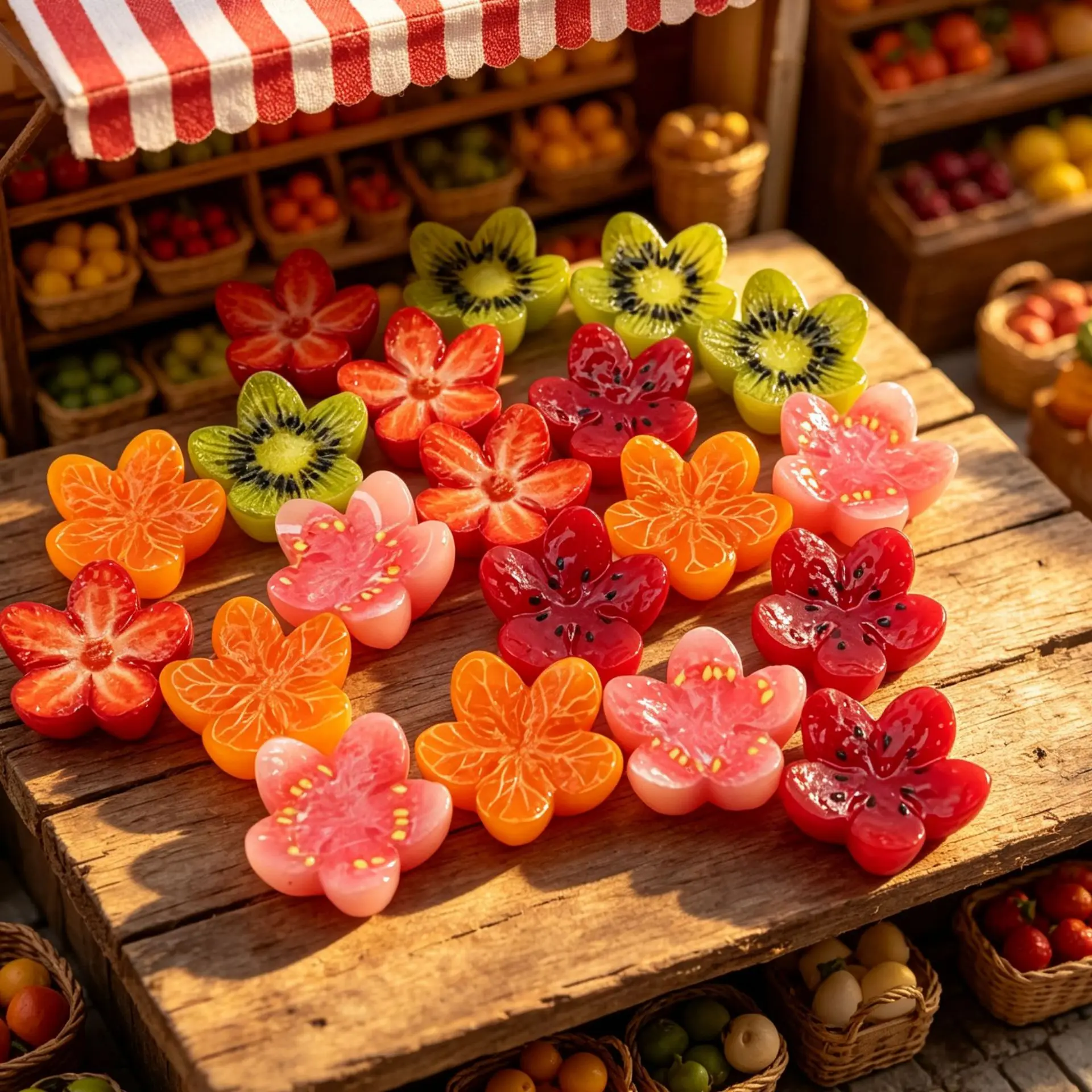 100pcs Kawaii Mini Pulp Flower Flatback Resin Accessories DIY Refrigerator Sticker Hairpin Jewelry Pendant Earrings Decor