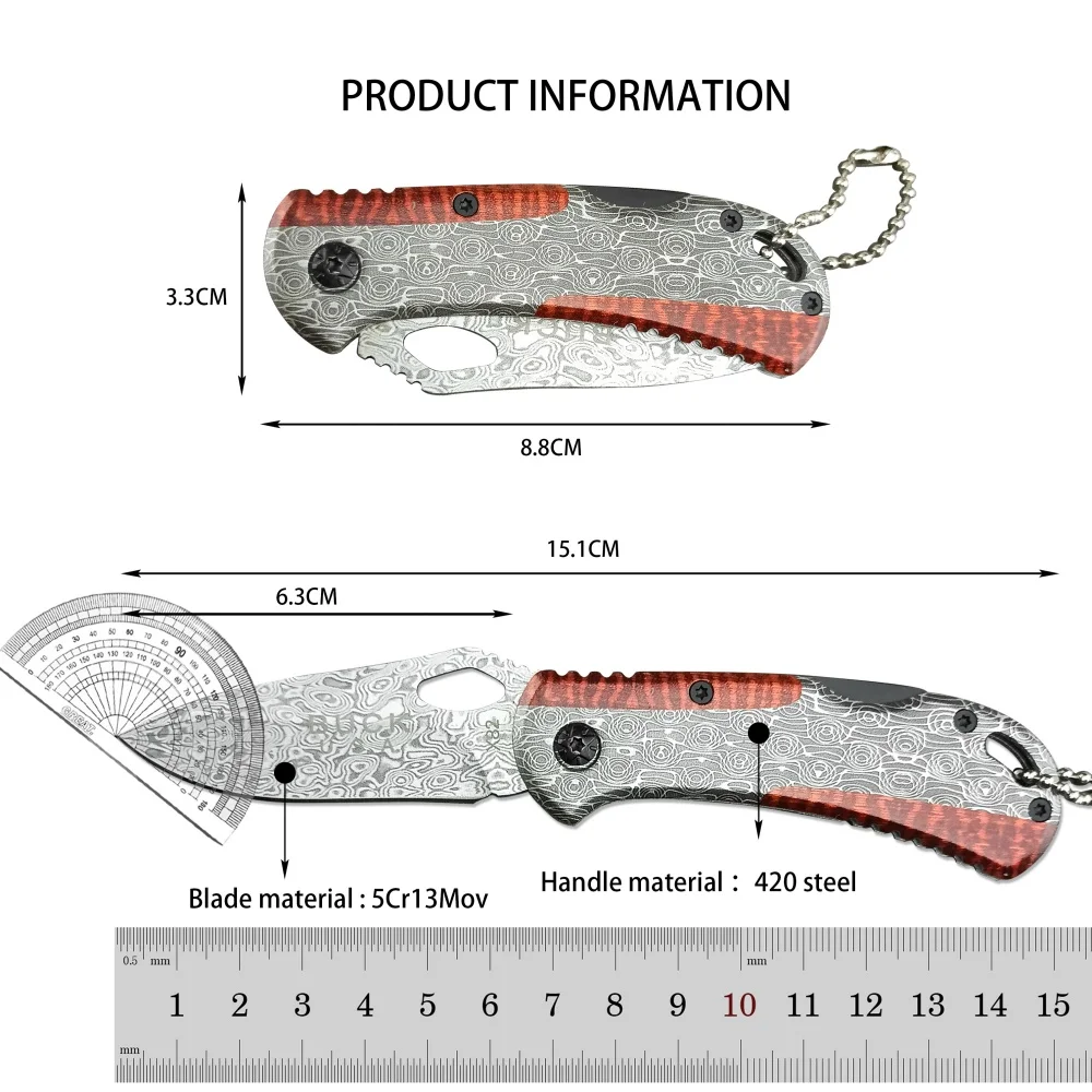 Cuchillo plegable láser X82, cuchillo táctico, cuchillo plegable de caza para acampar al aire libre, cuchillo EDC multifuncional, cuchillo de autodefensa para pies