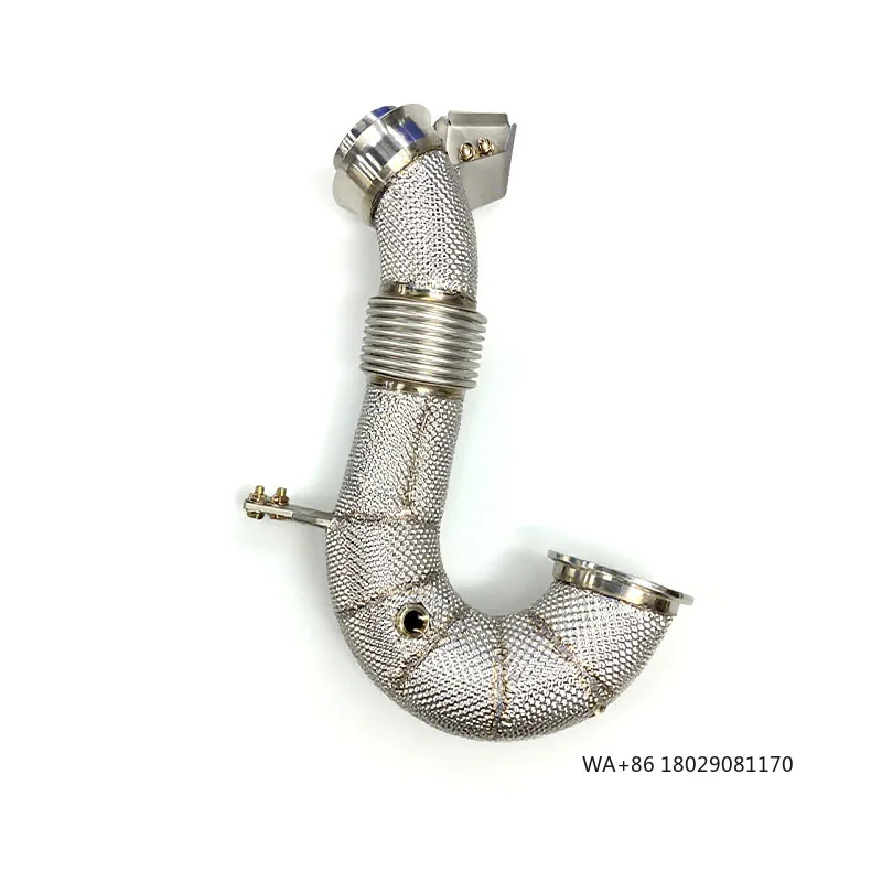 

Тюнингованный даунпайп без катализатора из нержавеющей стали для -GT50/GT53 3.0T 2019-2023 с теплозащитным экраном