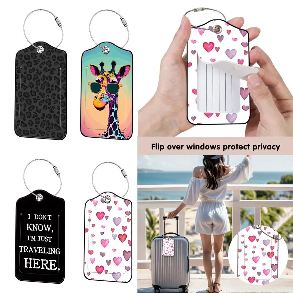 

New Letter Style Luggage Tag Soft Travel Accessories Luggage Label Straps PVC Backpack Accessories Baggage Boarding Label