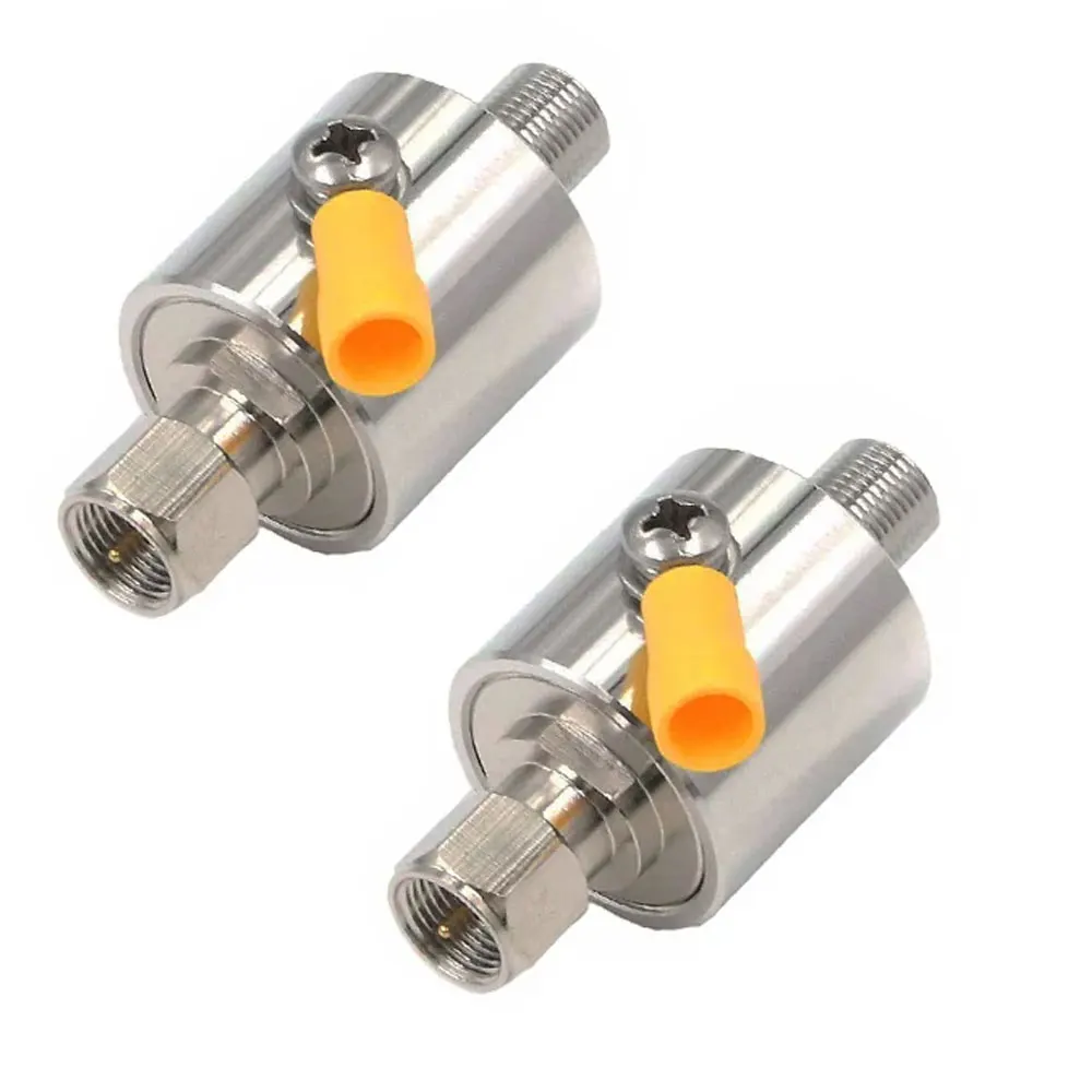 1PCS 75Ohm Coaxial Lightning Arrestor Surge Protector F-Type Female to F-male for Satellite Cable TV Antenna 2G 3G 4G LTE