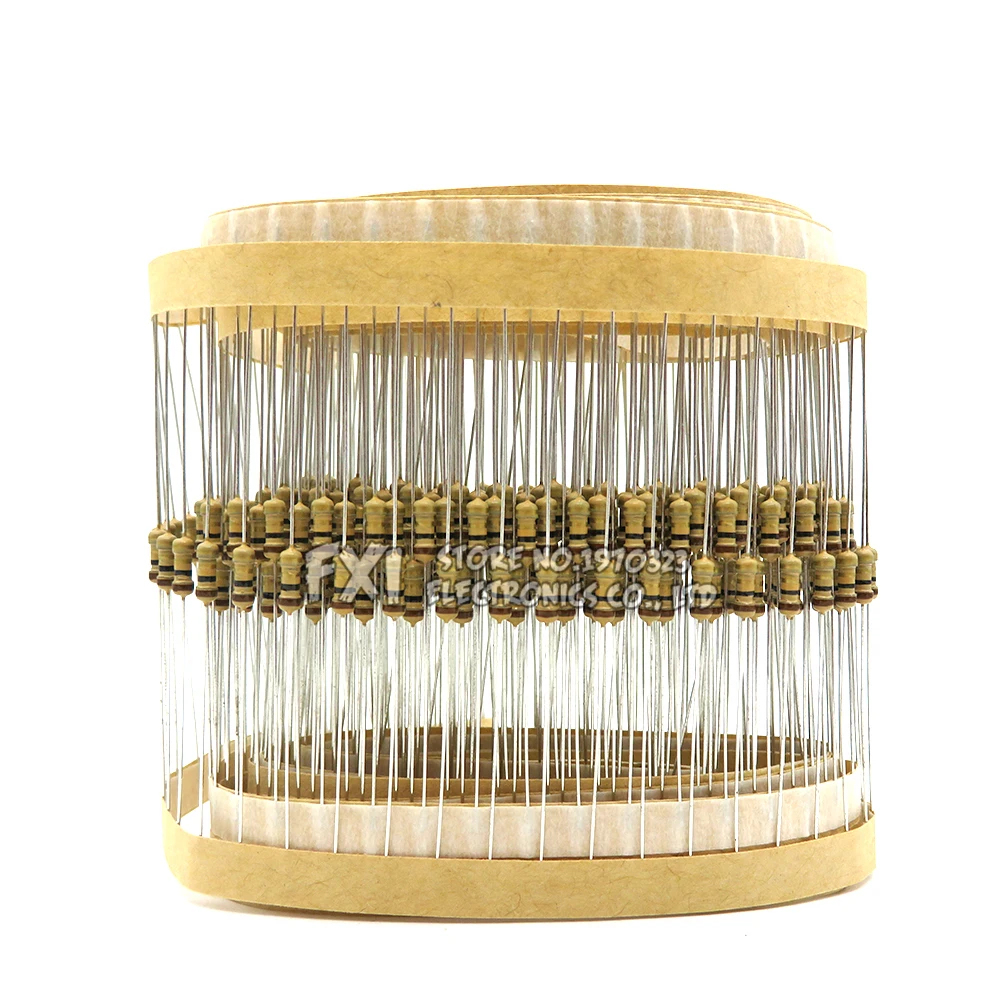100PCS 1/4W Carbon Film Resistors 5% 1R-10M 10R 47R 100R 220R 1K 10K 4K7 100K 560K 1M 3M3 ohm ibuw Color Ring Resistance