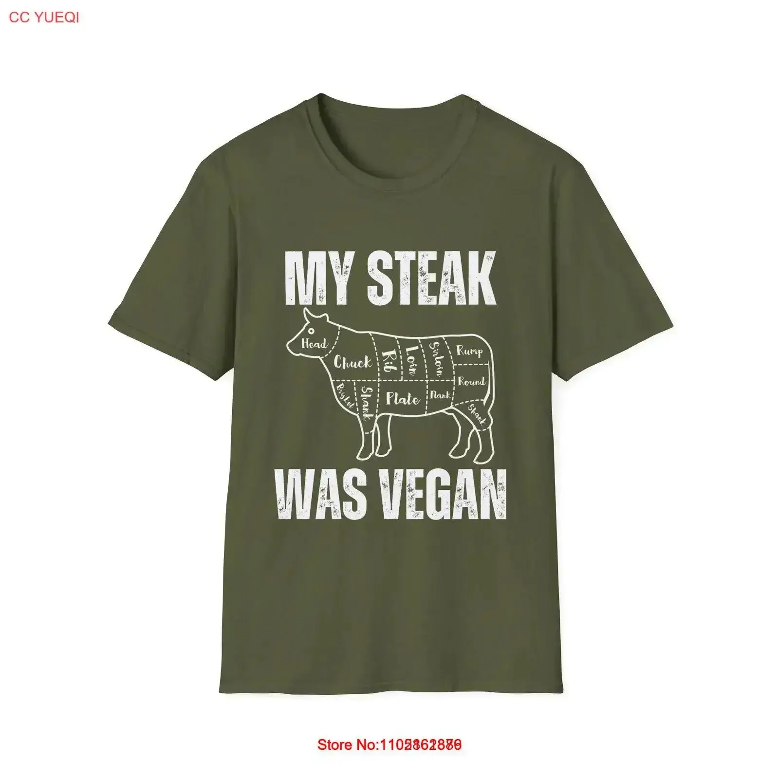 Funny T shirt Steak Lover Meat Carnivore gift My Was Vegan vintage Washed graphic fashion Comfortable homme Slightly Stylish