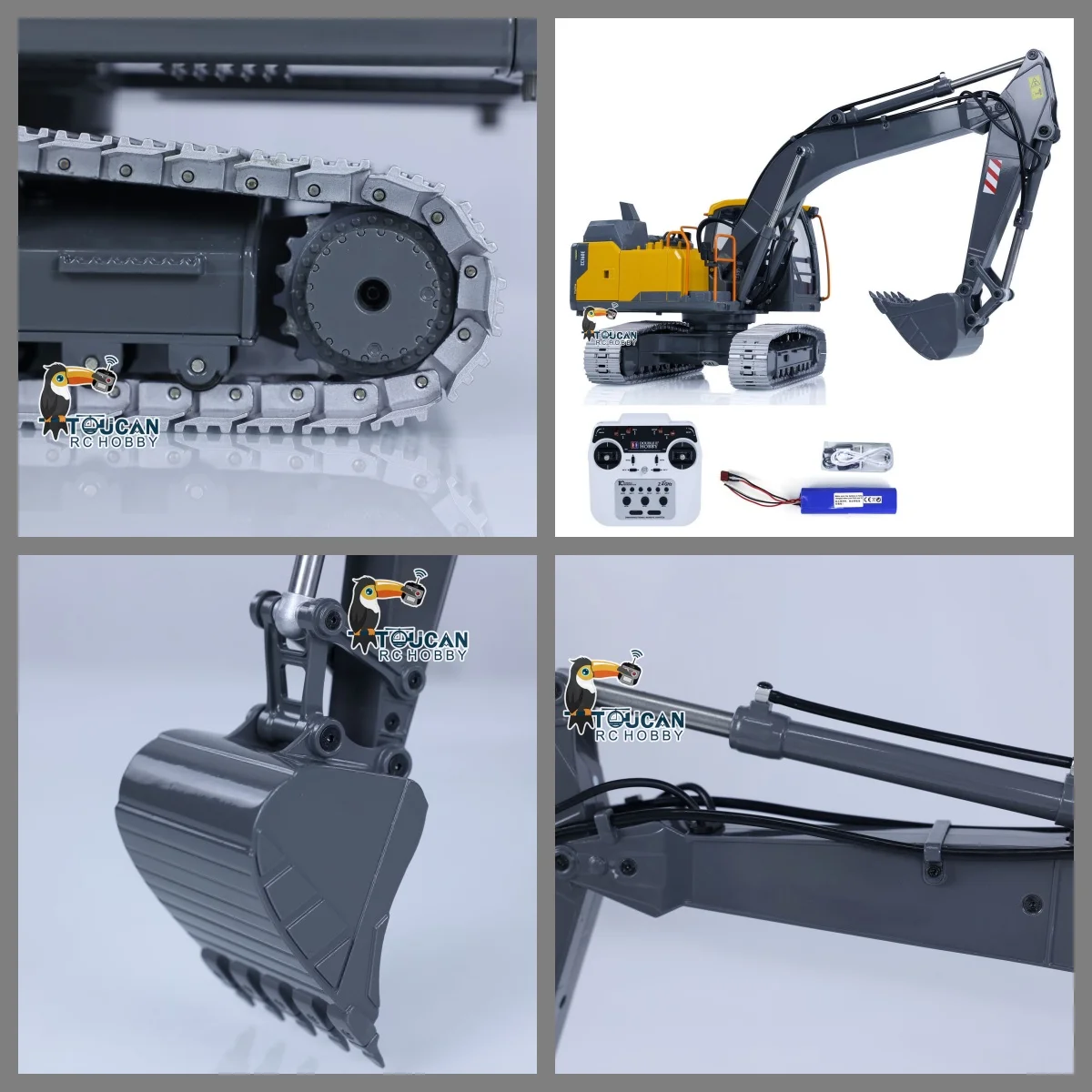 

Double E 1:14 Electric RC Excavator E010 EC160E RTR Remoted Diggers Full Alloy Metal Construction Vehicle Trucks Toys TH23137