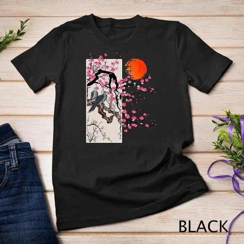 Vintage Sakura Blossom Japanese Cherry Scenery Gift Tee Unisex T shirt