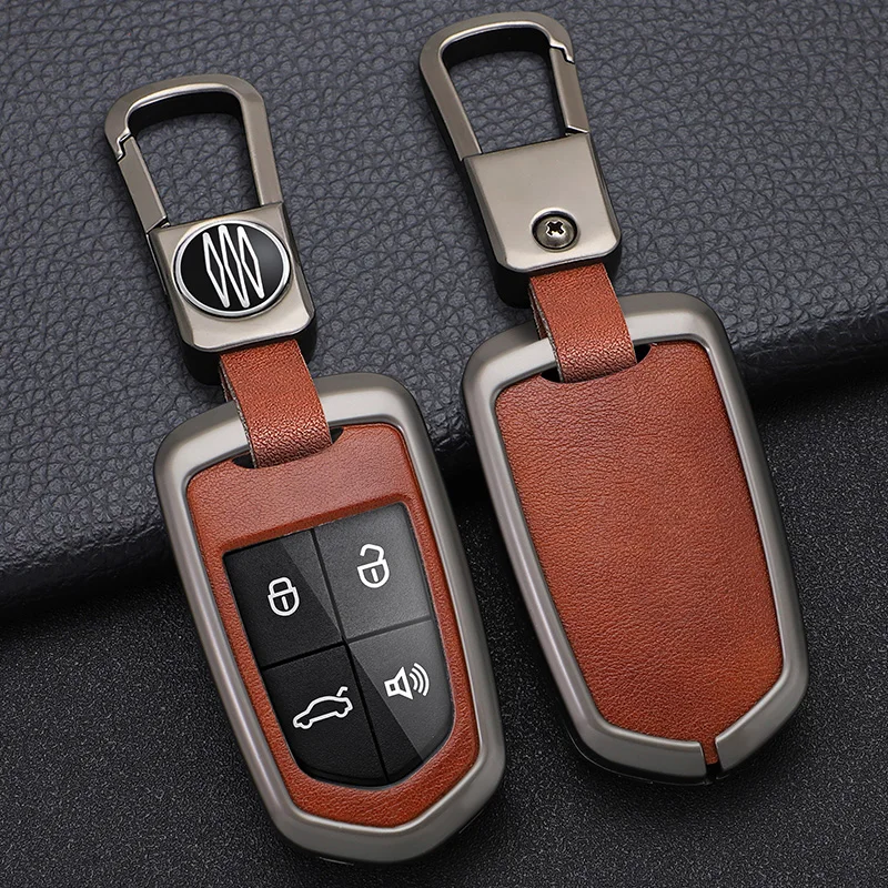 Zinc Alloy Car Smart Remote Key Case Full Cover Shell Fob Bag For Borgward BX5 BX7 2017 2018 Protector Keychain Auto Accessories