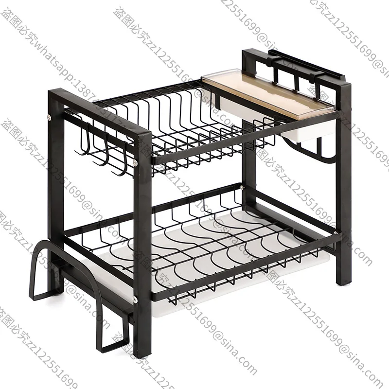 Suitable for Dish StorageRack Kitchen Shelf Countertop OrganizingRack Cutting Board Knife Chopsticks Storage Box Dish Drain Rack