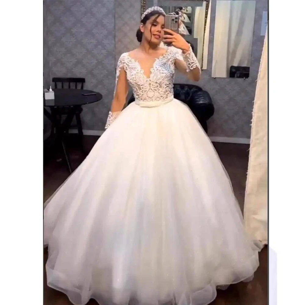 ZJ9356 Customized Lace Flower Sweetheart White Ivory Fashion Sexy 2026 Wedding Dresses For Brides Plus Size Maxi 2-26W