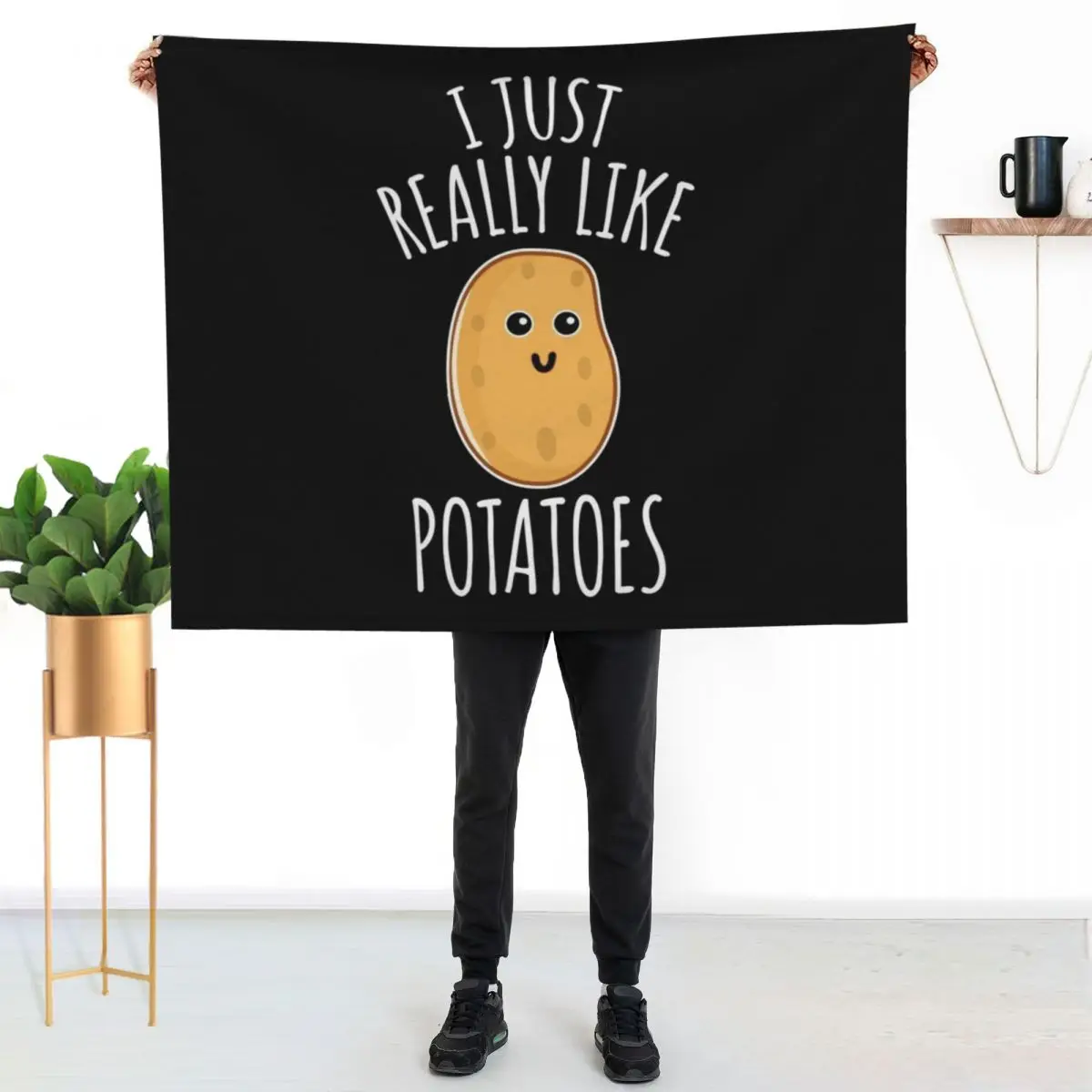 I Just Really Like Potatoes - Funny Potato gift Throw Blanket Blankets For Baby Beach manga for winter Blankets