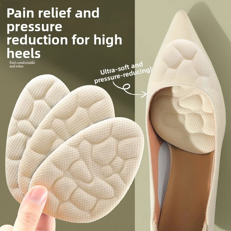 Women's Super Soft High Heel Shoe Inserts Half Size Pad Anti Drop Front Foot Arch Cushioning Comfortable Loafers Insoles