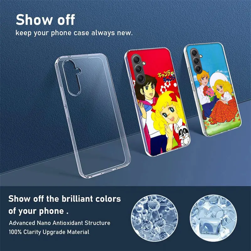 Anime Candy Candy Case For Phone Samsung Galaxy A12 A22 A32 A52 A52S A13 A23 A33 A53 A14 A24 A34 A54 5G A73 A42 A9 A8 A7 A6 Plus