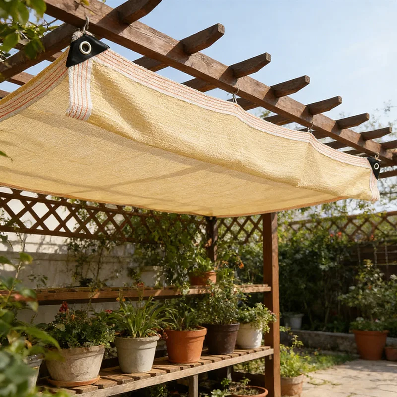 Breathable Lightweight Shading Solution For All Outdoor Greenery And Relaxing Frosty Beige Shade Mesh