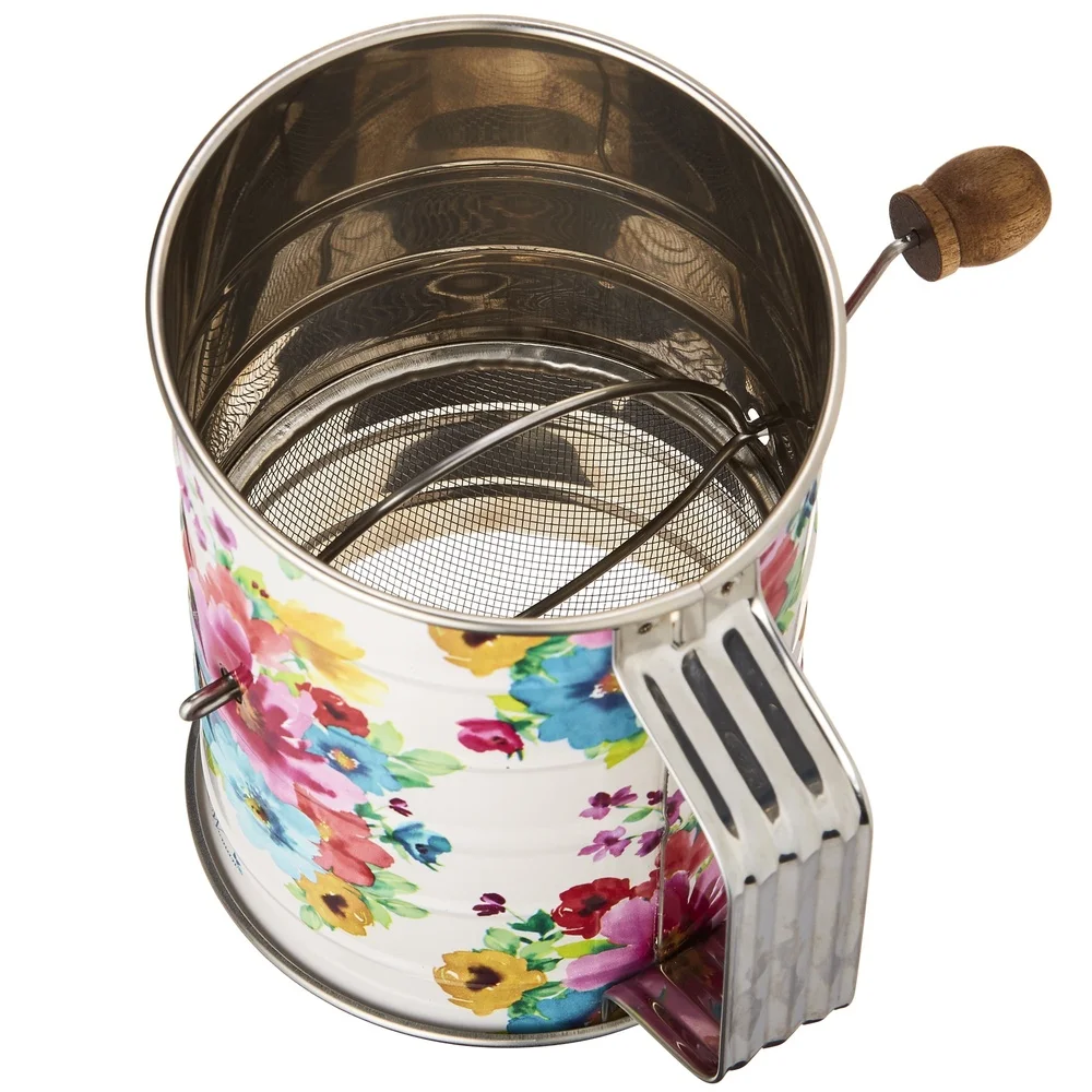 Stainless Steel 3-Cup Hand Crank Flour Sifter 5