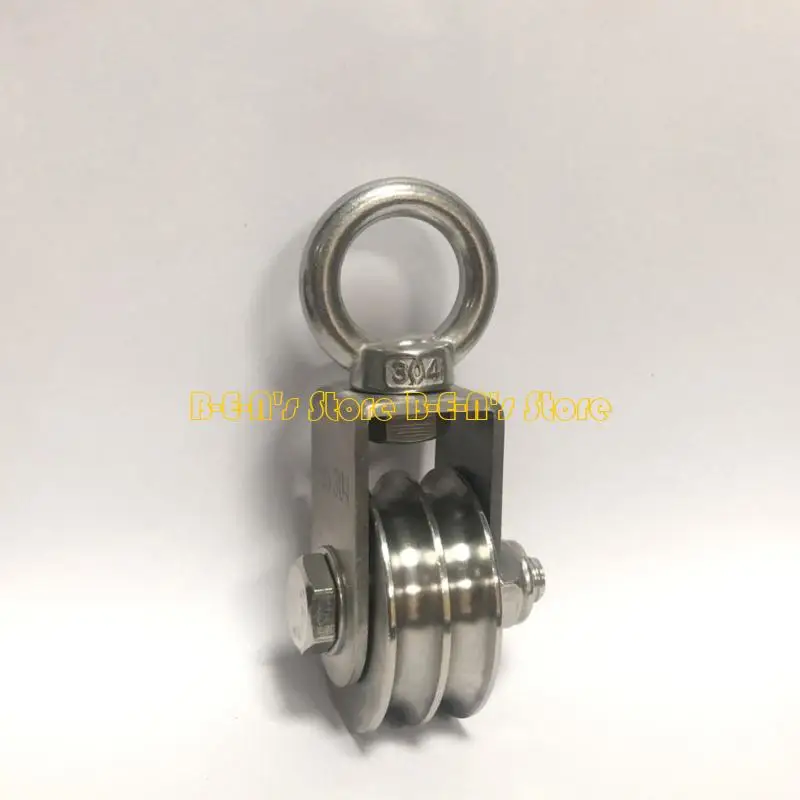 Y1AD Double Wheel Quiet Bearing Pulley With Safety Lock U Grooves Bearing Pulley For Warehouse And Home Use