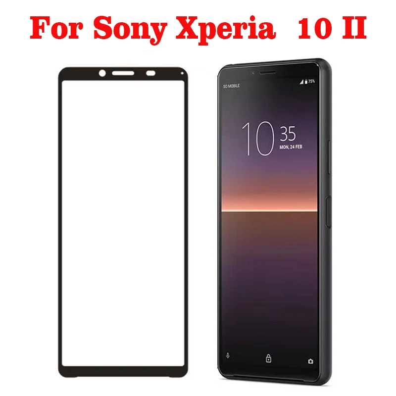 3Pcs Tempered V III IV Black Edge Screen Protector For Sony Xperia XZ S 2 1 5 10 I II Glass