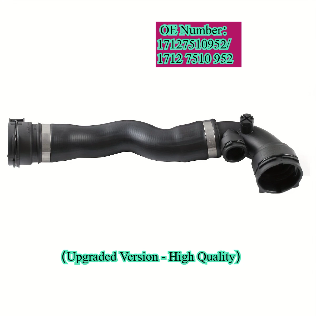 Upper Radiator Coolant Hose For BMW E46 323Ci 328Ci 323i 328i 325Ci 325i/325xi 330Ci 330i/330xi, 17127510952 (Upgraded Version)