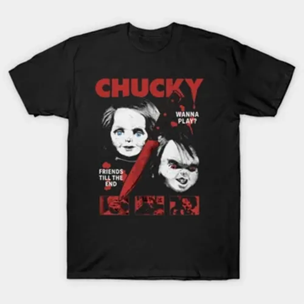 Chucky Wanna Play T-shirt For Men Women 100% Cotton T Shirts Short Sleeve
