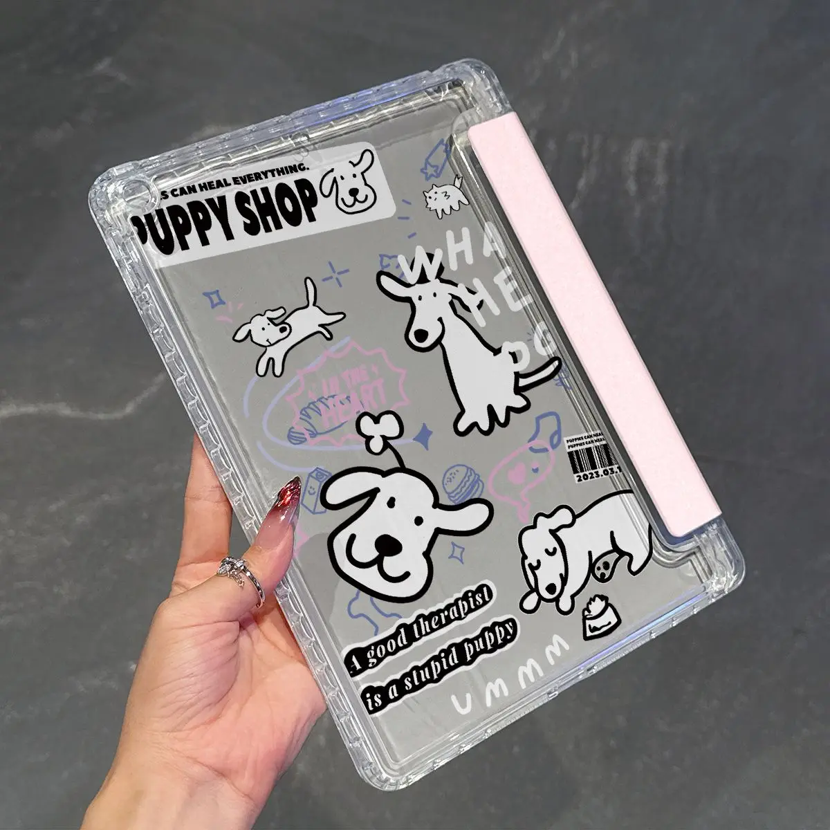 Etui ochronne z własnym wzorem, personalizowany projekt, potrójnie składane, przezroczyste etui na iPad Mini Air Pro — zdjęcie produktu 6