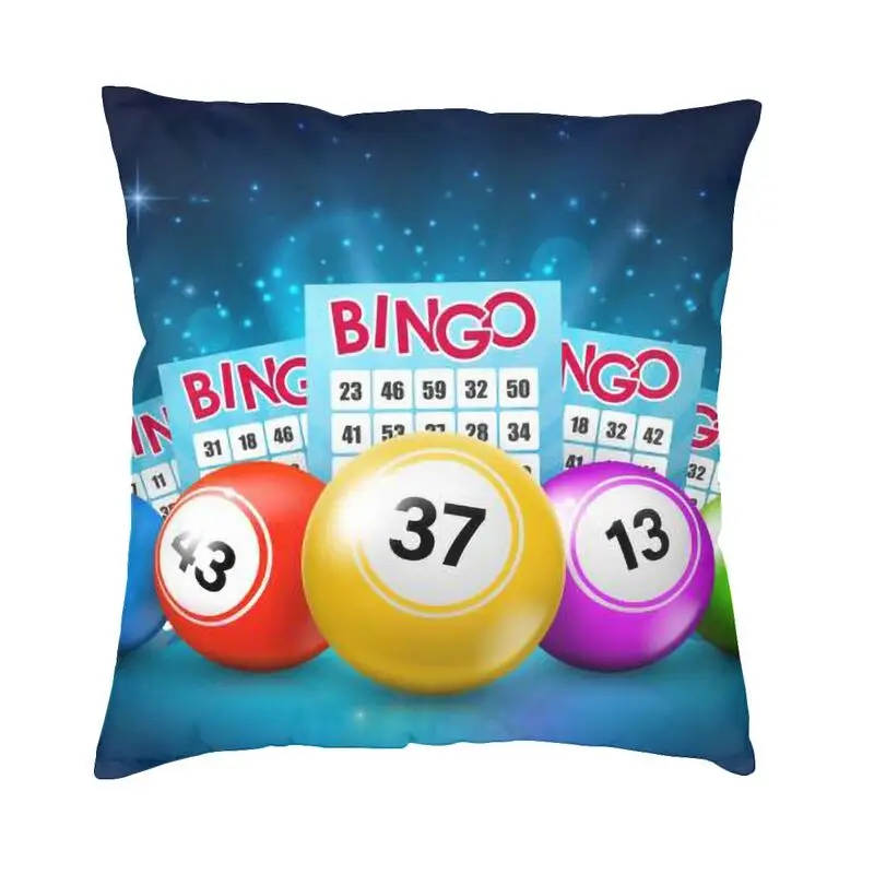 Nordic Style Bingo Queen Bingo Player Paper Game Cushion Covers 45x45cm Velvet Pillow Case Car Square Pillowcase Home Decorative