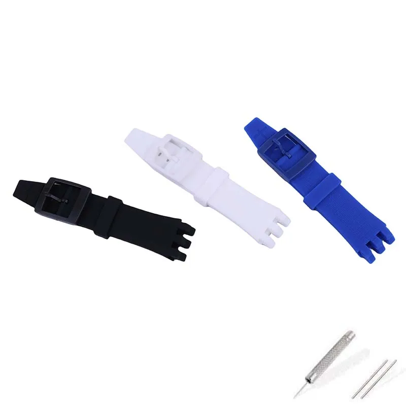 

Watch band accessories are compatible with the Swatch Mechanical Men's SVGK 402 403 SVGK 406 409 silicone wristband bracelet