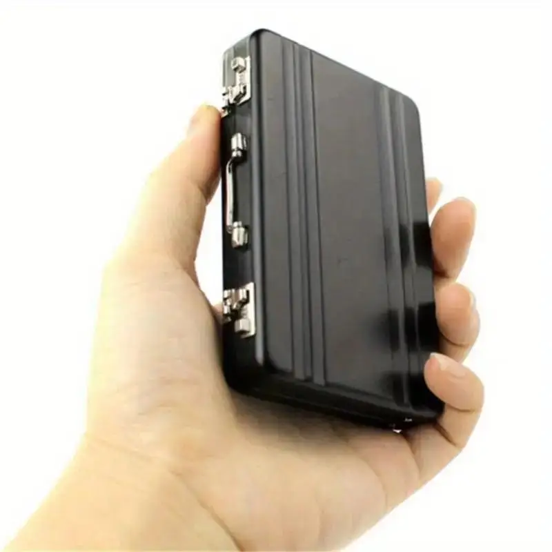 New Aluminum Storage Box Business ID Credit Card Holder Mini Suitcase Bank Card Box Holder Jewelry Case Organizer Rectangle