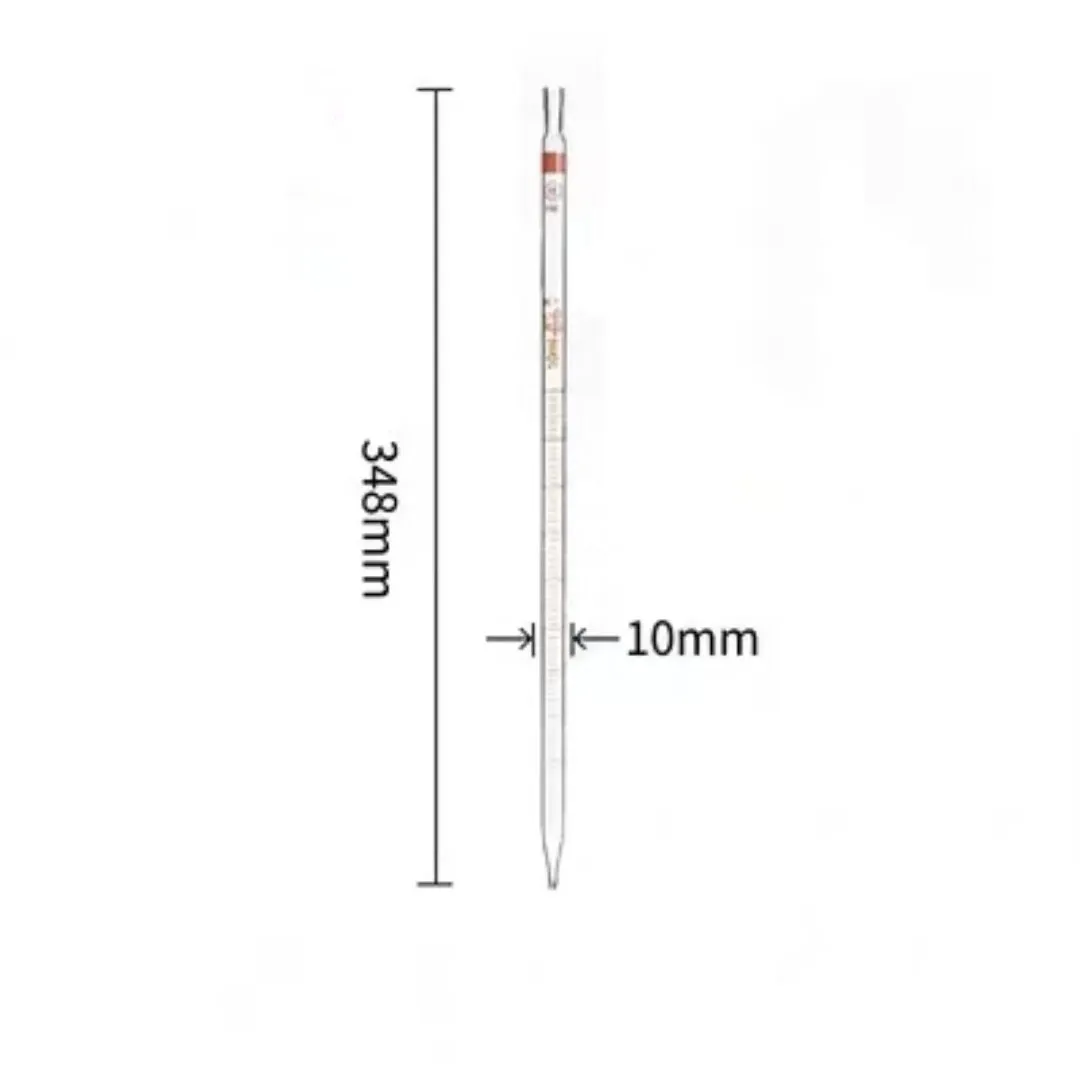 5pcs Chemistry Laboratory consumable 10ml glass calibrated straws 30cm longth Accuracy of 0.1ml free shipping