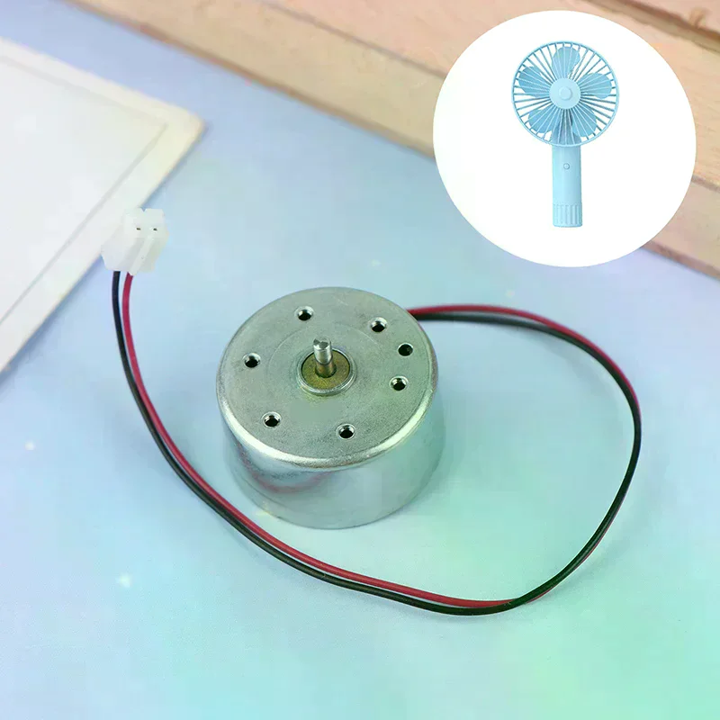 RF-300C Mini 300 Motor DC 1.5V -6V 7000RPM Micro 24.4MM Round Spindle Motor Low Current DIY Solar Power Fan Hobby Toy Model