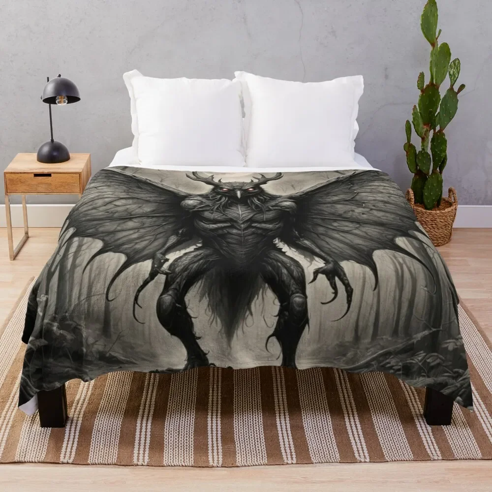 

The Mothman Cryptid Throw Blanket Cozy Microfiber Throw Blanket for Home Bedroom